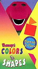 BARNEYS Colors & Shapes Bonus 2 pack VHS Videos