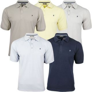 Farah Classic Mens Pique Weekend Polo T Shirt Short Sleeved