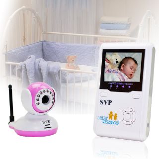   Wireless Baby Monitor~IR Night Vision~2 Way Talk~Li ion Batt~2.4 LCD