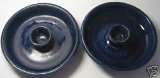   Mid Century Art Deco Cobalt Wally Frank Pipe Knocker Ceramic Ashtrays