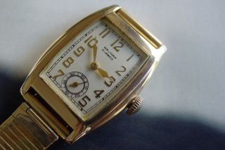 Waltham Art Deco 21 jewels sub second vintage mens wristwatch