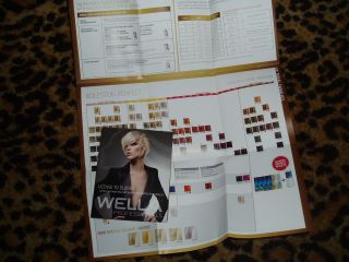 WELLA license to blonde SWATCH HAIR COLOR paper CHART sheet