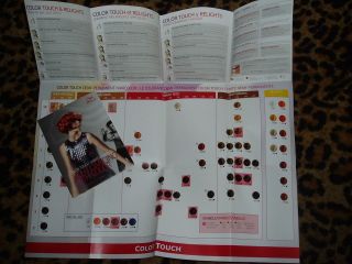 WELLA COLOR TOUCH SWATCH HAIR COLOR paper CHART sheet