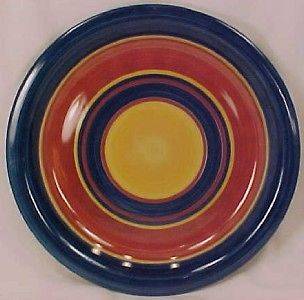 BLUE MAUVE GOLD CIRCULARITY DINNER PLATE Gibson China