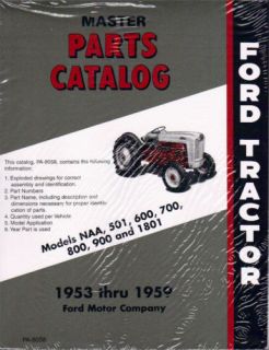 53 55 56 57 59 FORD TRACTOR PARTS MANUAL  NAA 600 700