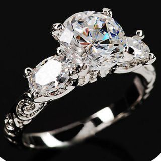   gp Round lab Diamond Engagement Wedding Party Anniversary Ring Size 6
