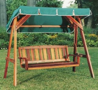 Western Red Cedar 5 Mission Swing, Canopy, and A frame