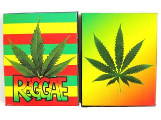   Reggae Cannabis Weed Leaf Magic Wallet Money Clip Card Holder ID Bag