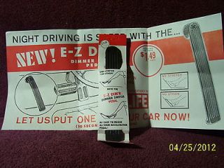 VINTAGE 40s 50s 60s NOS ORIGINAL E Z DIMR DIMMER PEDAL EXT. AUTO 