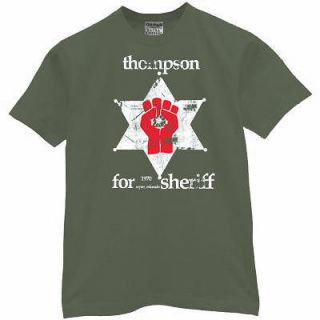 HUNTER S THOMPSON SHERIFF marijuana legalize aspen colorado T Shirt L