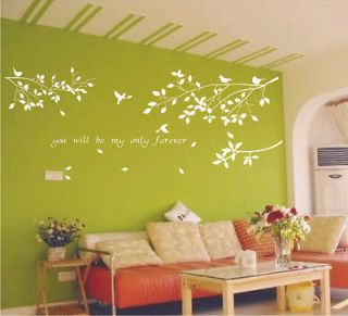   Decal Sticker Removable tree branches birds dc0305 large size 1 color