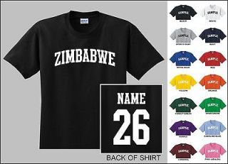   Of Zimbabwe College Letter Custom Name & Number Personalized T shirt