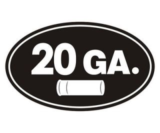 20 Gauge Oval Ammo Can GA Shell Slug Shotgun Car Vinyl Sticker Decal 