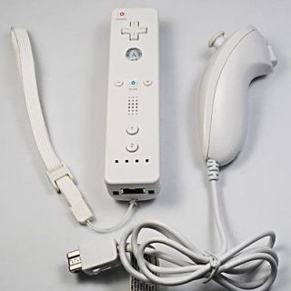   and Nunchuck Controller Set for Nintendo Wii Game Case Skin White