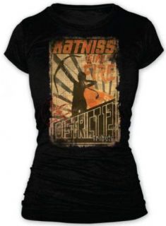 The Hunger Games   Girl On Fire Poster Juniors T Shirt