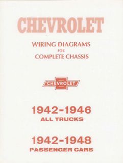   1942, 1946, 1947 & 1948 Chevy Car & 42 46 Pick Up Truck Wiring Diagram
