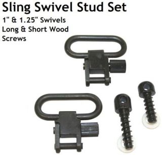 Rifle Sling Swivel & Wood Screw Stud Set   Fits Bipods