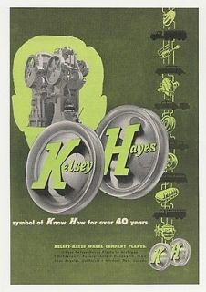 1950 Kelsey Hayes Wheels Symbol of Know How Ad