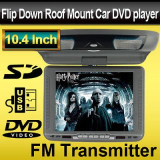 10.4 Inch Overhead Ceiling Mount Auto Car DVD CD Player Stereo FM 