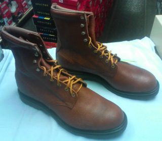 MASON SHOE WORKING BOOTS BROWN MENS SIZE 13 MADE IN U.S.A LEATHER NEW 