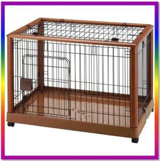 NEW RICHELL WOOD/WIRE MOBILE PET DOG PEN PLAYPEN CRATE KENNEL 940 