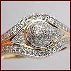   Yellow Gold 0.90 ct Genuine Diamond Womens Cheap Engagement Band Ring