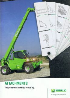 Merlo Telehandler Attachments range brochure 2008