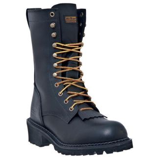   INDUSTRIAL BLACK 10 LOGGER (work boots occupational footwear shoes