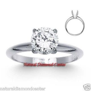   Round Brilliant Cut Diamond Solitaire Engagement Ring 14k Gold D SI2