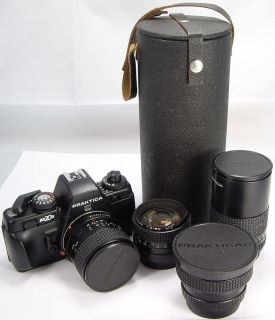 Praktica Set BX20S Zeiss Prakticar 55mm 50mm 20mm 300mm Pentacon 135