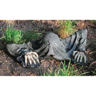 Hooded Zombie Creeper Garden Sculpture Medieval Druid Undead Halloween 
