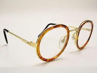   50s Retro Doctor Gold Tortoise Metal Frame Clear Lens Eyeglasses