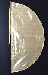 Child size   Gold Lame Angels Wing Flag w Pole   Christian Worship 