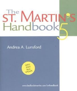 The St. Martins Handbook 2003 MLA Update by Andrea A. Lunsford 2003 