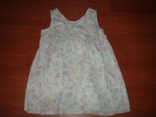 Girls Hanna Andersson Light Aqua Floral Dress Size 90 2 3 Years 