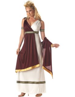Ladies Deluxe Quality Roman Spartacus Toga Fancy Dress Outfit Costume 
