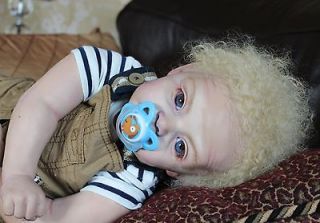 Big Blonde Baby Toddler Reborn Boy Doll Graysen by Andrea Arcello