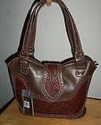 DOCTOR BAG WESTERN TOOLED LEATHER AMERICAN WEST PURSE