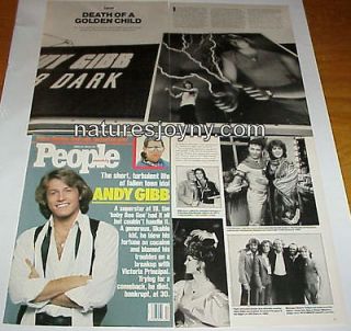 ANDY GIBB clippings cover   turbulent life of fallen teen idol Bee 
