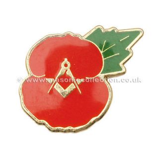 Quality New Masonic Poppy Badge