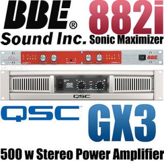 QSC GX3 500 W Stereo Power Amplifier Amp BBE 882i Sonic Maximizer 