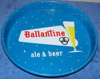 BALLANTINE ALE & BEER SERVING ADVERTISING TRAY   ESTATE ORIGINAL 