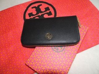   Robinson SMALL LOGO Zip Continental Wallet In Gift Box Black $225