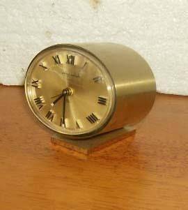   Sidney Mobell jewelled Swiss brass alarm clock . Working Retro