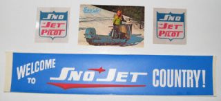 Sno Jet vintage snowmobile snojet decal, stickers lot