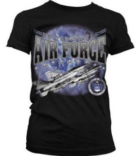 United States Air Force Jet Engine Air Plane Flying In The Sky Juniors 