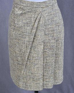 ETCETERA Womens Airy Tweed Faux Wrap Straight Skirt Size 08 Astute $ 