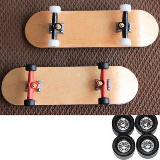 Bearing Wheels Wooden Deck 96mm long Fingerboard Skateboards loose 