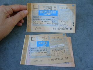   Used 1977 Greyhound Bus Line Tickets Albany Ny Chicago Ill Glendale Ca
