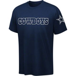DALLAS COWBOYS Wideout Wordmark T shirt NFL Navy Blue Tee